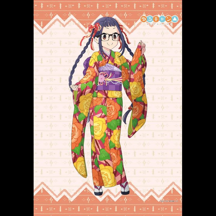 Yurucamp Original Illustration Chiaki B2 Tapestry (72x51cm)