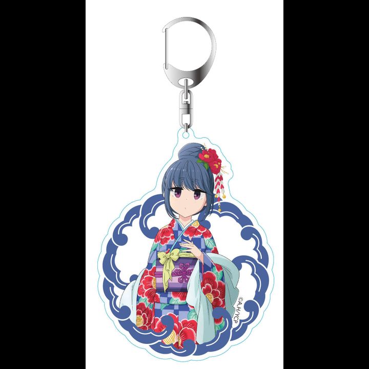 Yurucamp Original Illustration Rin Acrylic Key Chain
