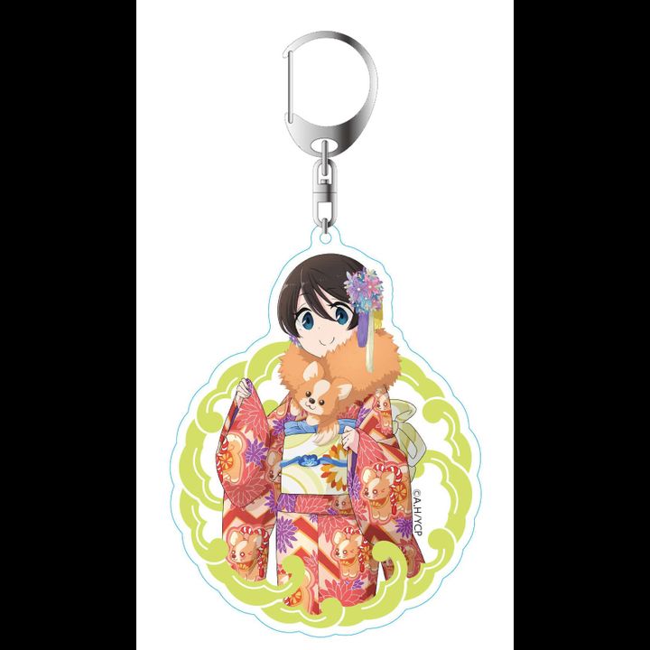 Yurucamp Original Illustration Ena Acrylic Key Chain