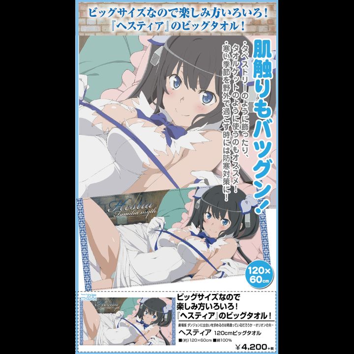 Is It Wrong to Try to Pick Up Girls in a Dungeon?: Arrow of the Orion Hestia 120cm Big Towel