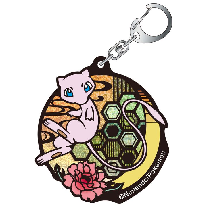 Pokemon Kirie Series Glitter Key Chain Mew A