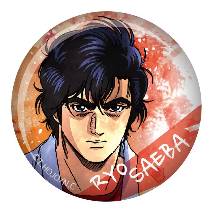 City Hunter The Movie: Shinjuku Private Eyes Wet Color Series Can Badge Saeba Ryo A
