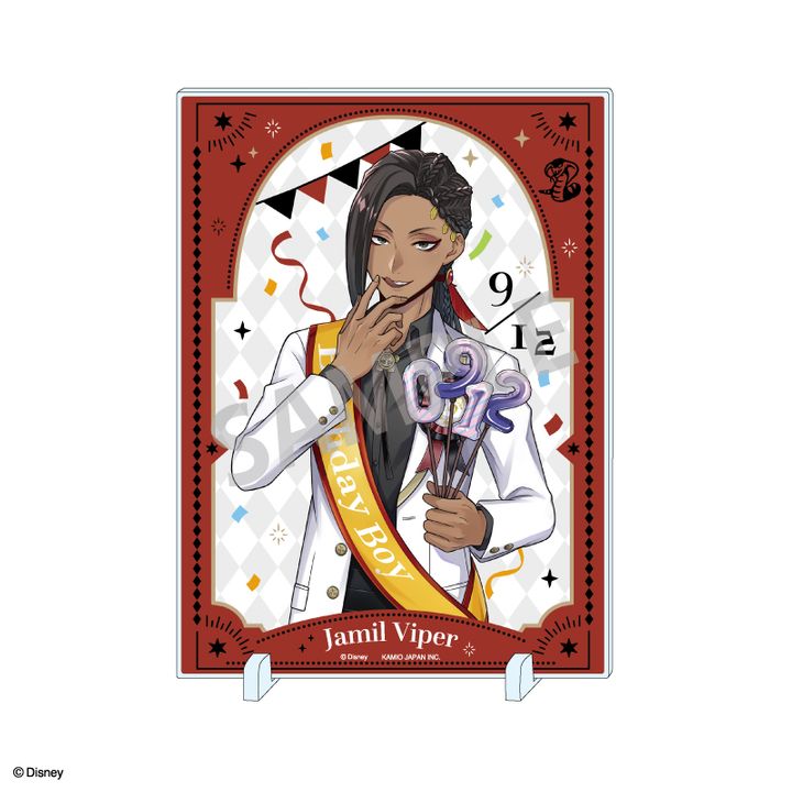 Disney Twisted Wonderland Acrylic Panel Jamil Viper Omekashi Birthday Ver.