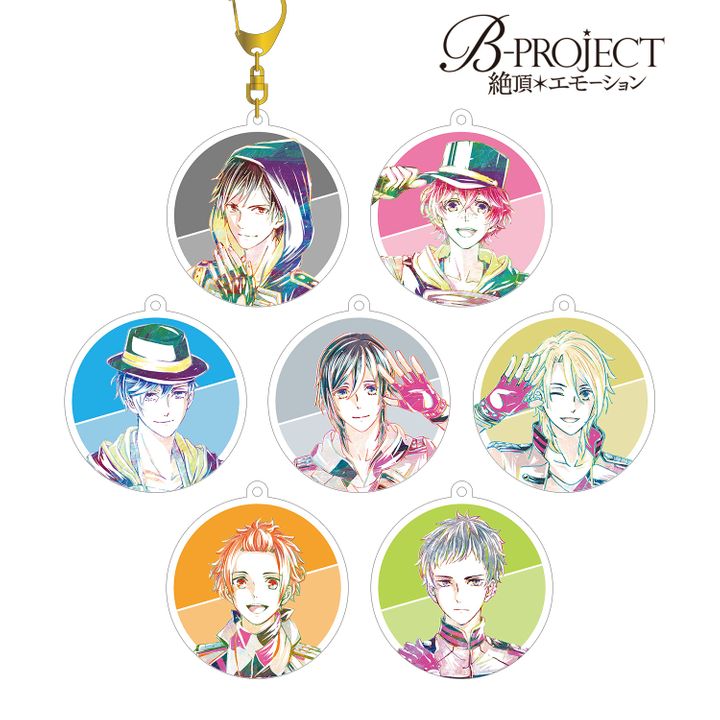 B-PROJECT -Zecchou Emotion- Trading Ani-Art Acrylic Key Chain Ver. B (SET oF 7)