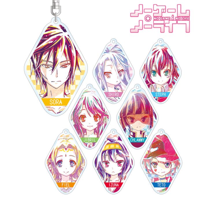 No Game No Life Trading Ani-Art Acrylic Key Chain [SET OF 8]