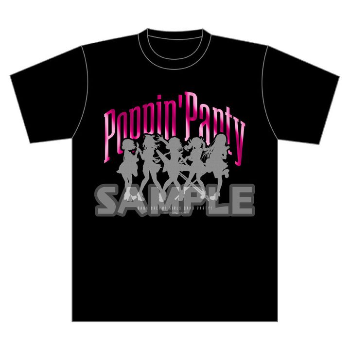 BanG Dream! Girls Band Party! Foil print T-shirt Poppin'Party (M/L/XL size)