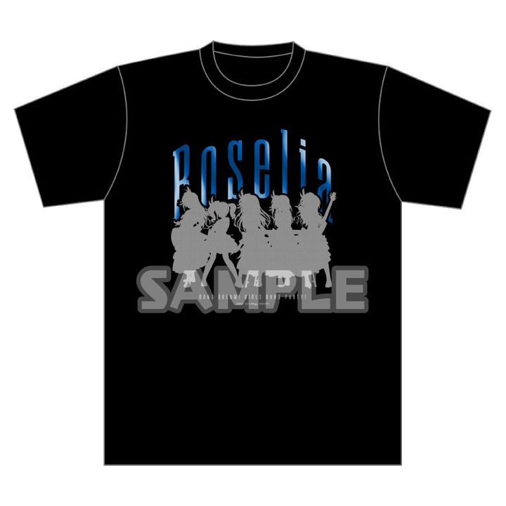 BanG Dream! Girls Band Party! Foil print T-shirt Roselia (M/L/XL size)
