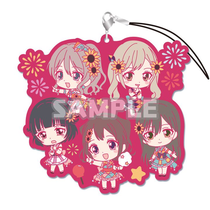 Bandori! Girls band party! Rubber strap RICH + Poppin'Party (9x10cm)
