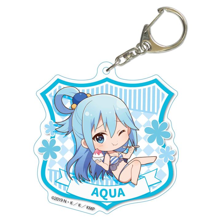 Kono Subarashii Sekai ni Shukufuku wo! Kurenai Densetsu Pukasshu Choi Deka Acrylic Key Chain Swimwear Ver. Aqua
