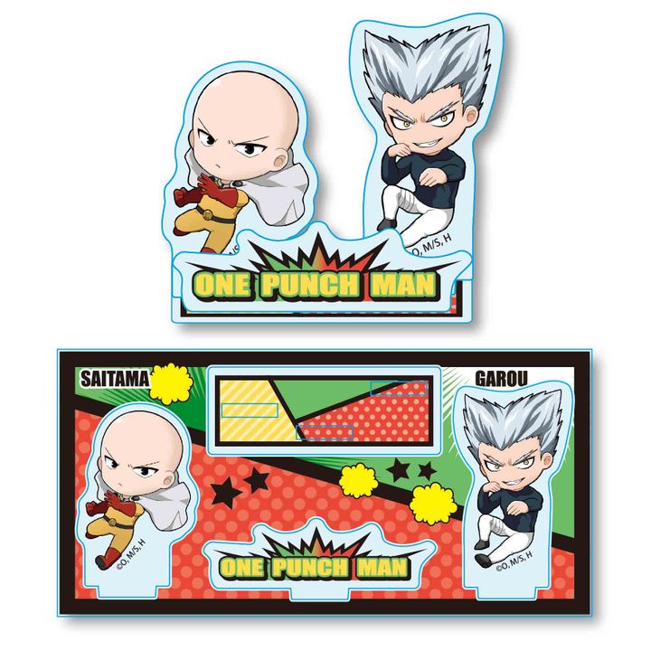 One-Punch Man Pukasshu Acrylic Figure Saitama & Garo