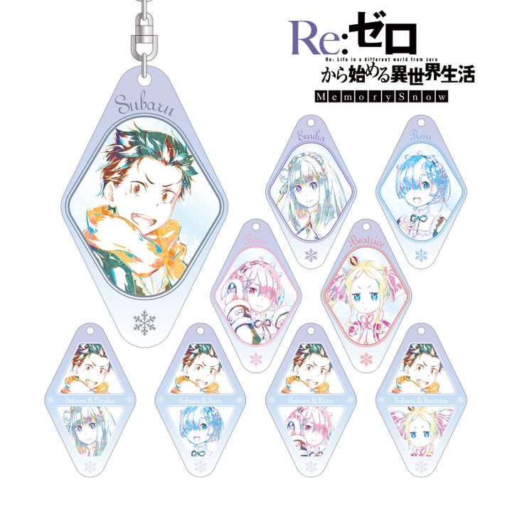 Re:Zero kara Hajimeru Isekai Seikatsu Memory Snow Trading Ani-Art Acrylic Key Chain [SET OF 9]