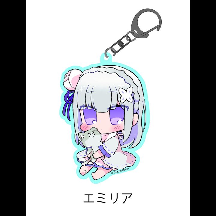 Re:Zero kara Hajimeru Isekai Seikatsu Tixi Kids Acrylic Key Chain Emilia