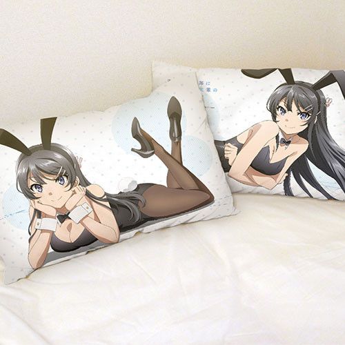 Seishun Buta Yaro wa Bunny Girl-senpai no Yume wo Minai Pillow Cover Sakurajima Mai Bunny (63x43cm)