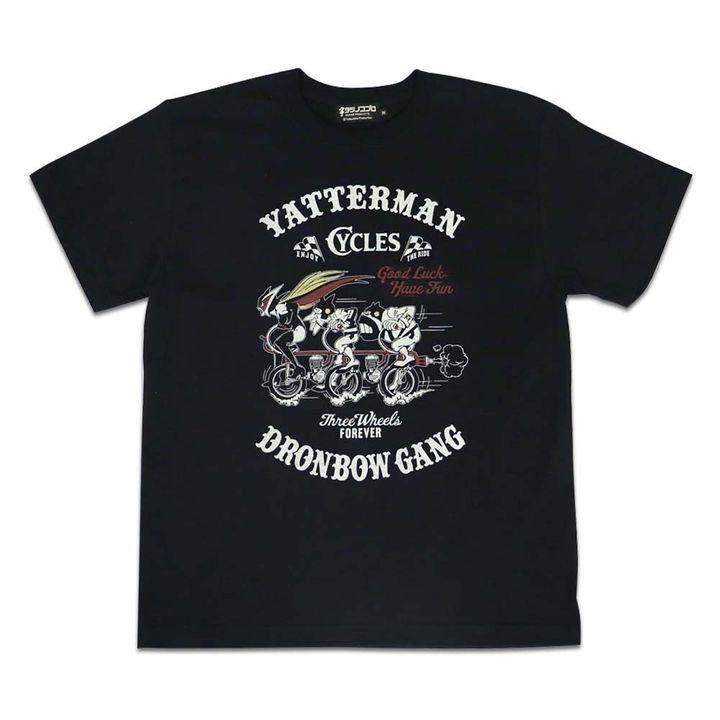 Yatterman Dronbow Tricycle T-shirt Black (S/M/L/XL Size)