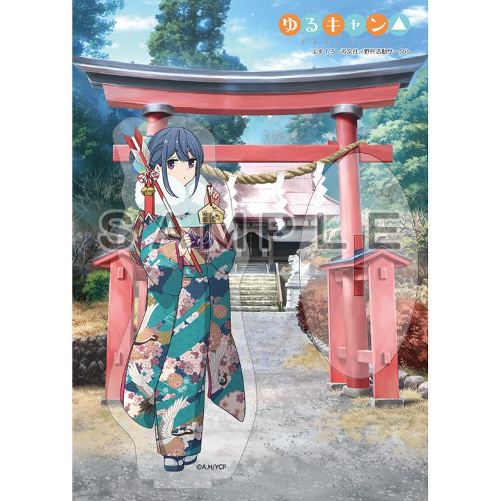 Yurucamp Original Illustration Acrylic Stand Shima Rin Kimono