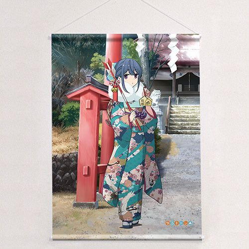 Yurucamp Original Illustration B2 Tapestry Shima Rin Kimono (72x51cm)