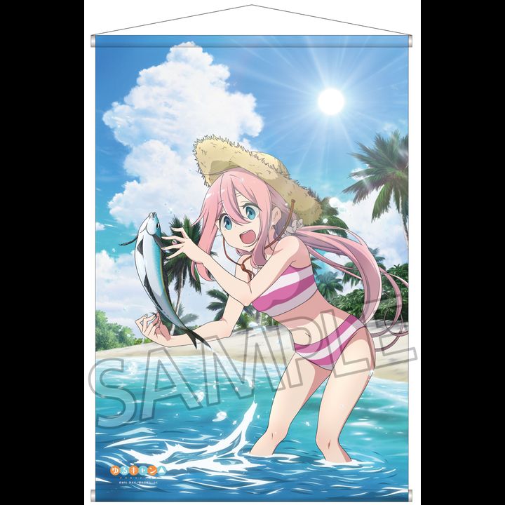 Yurucamp Outdoor Activity Tapestry Kagamihara Nadeshiko (72x51cm)