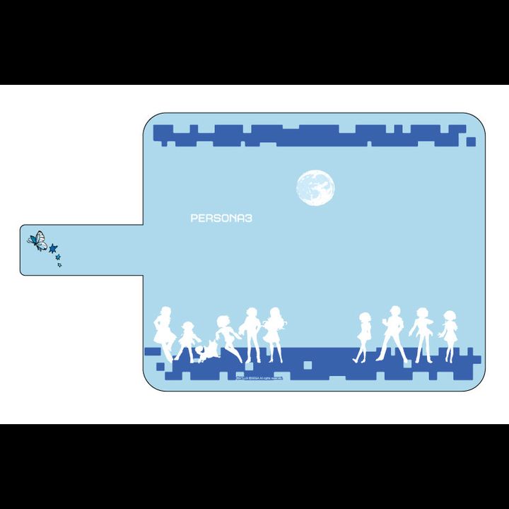 Book Type Multi Case Persona 3 01 Character Silhouette Light Blue (Graff Art Design)