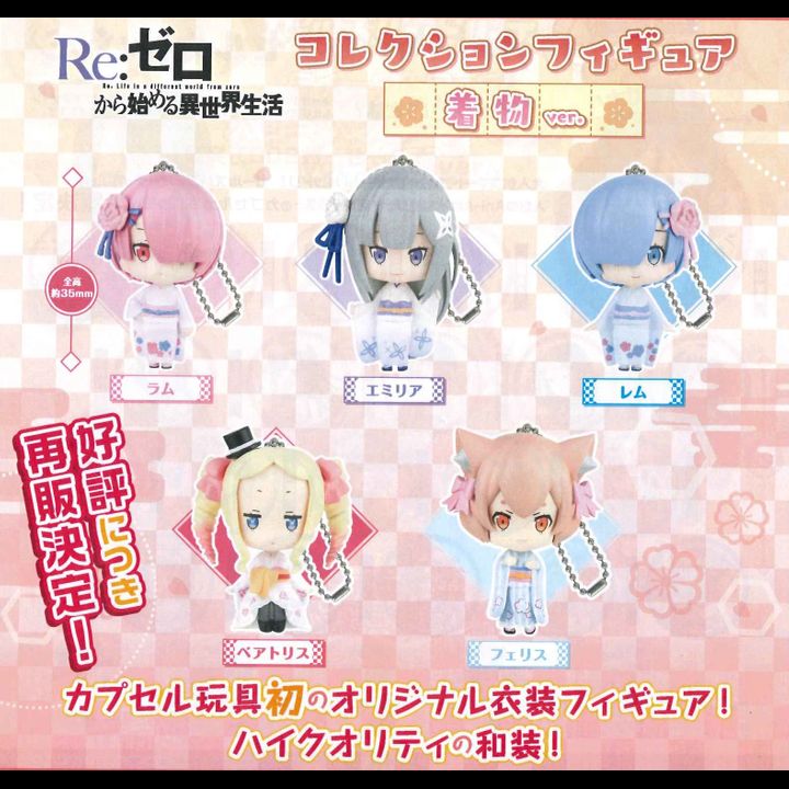 Re:Zero kara Hajimeru Isekai Seikatsu Collection Figure Kimono Ver. [SET OF 5]