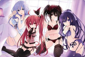 Bushiroad Rubber Mat Collection Vol. 349 Fujimi Fantasia Bunko Date A Live Tohka, Kotori, Kurumi, Miku (52x35cm)