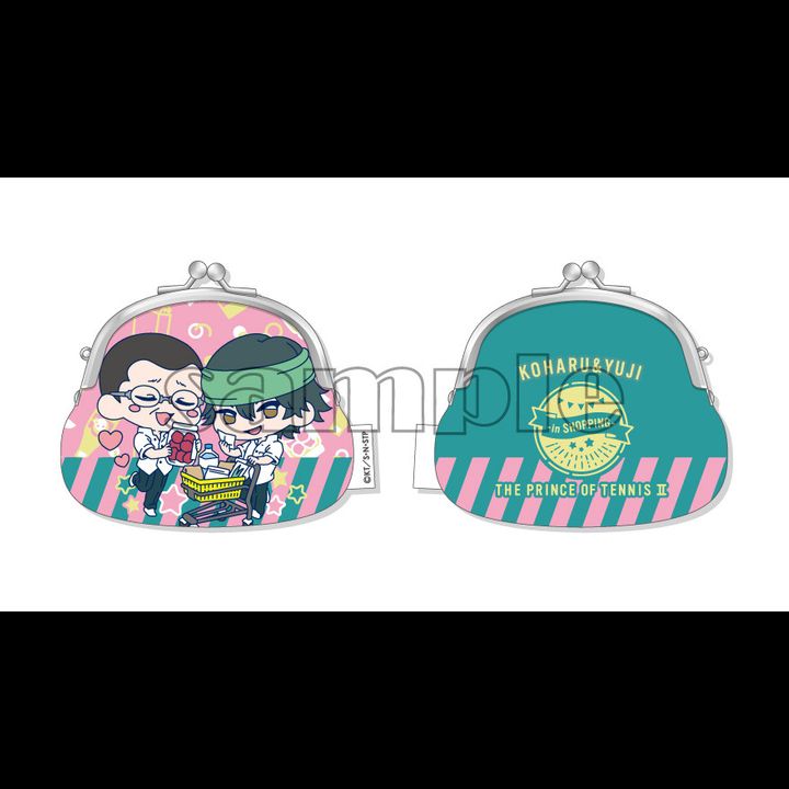 New The Prince of Tennis Gamaguchi Pouch -in SHOPPING- H Konjiki Koharu & Hitouji Yuji