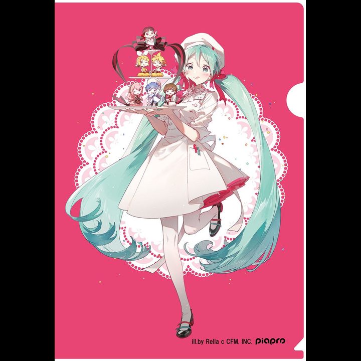Hatsune Miku Characters Macaron Release Memorial Goods Clear File