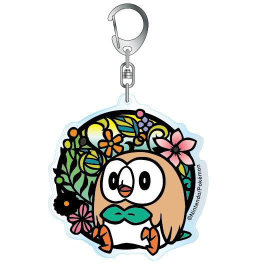 Pokemon Kirie Series Acrylic Key Chain Rowlet A