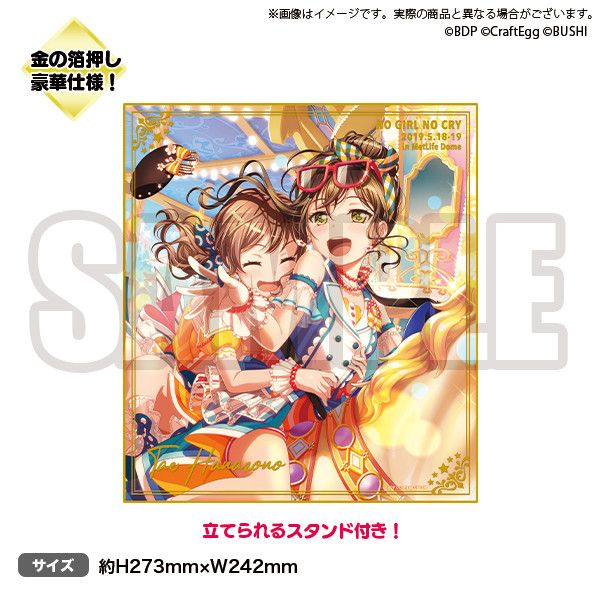NO GIRL NO CRY Poppin'Party Shikishi Tae Hanazono