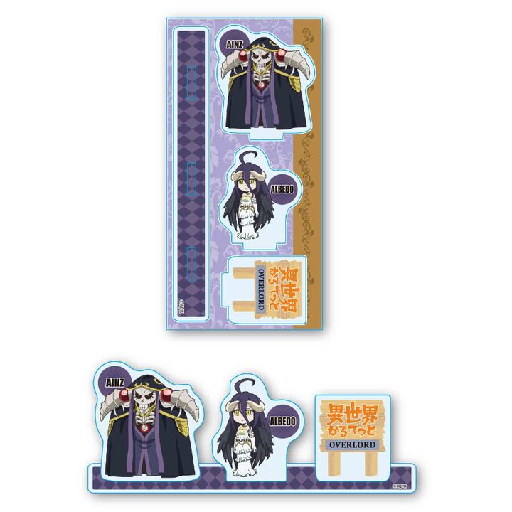 Isekai Quartet Acrylic Figur Ainz & Albedo