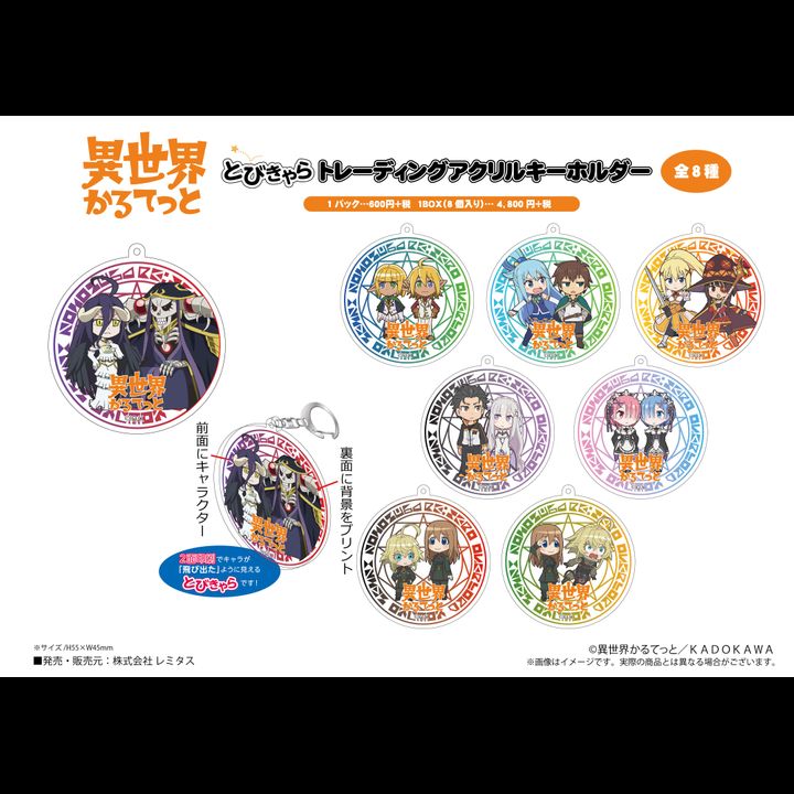 Isekai Quartet Tobichara Trading Acrylic Key Chain [SET OF 8]