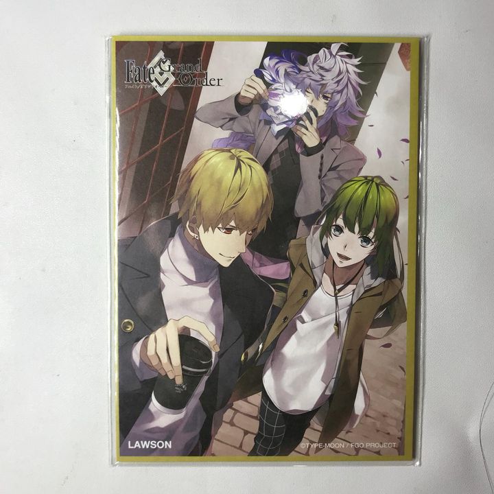 Fate / Grand Order X LAWSON Mini Shikishi Gilgamesh, Enkidu, Merlin