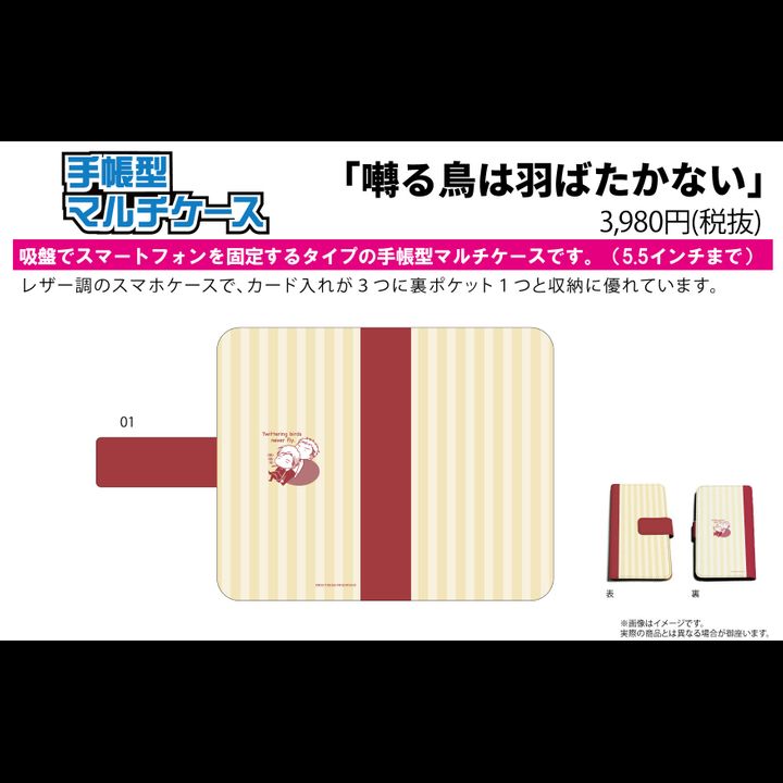 Book Type Multi Case Twittering Birds Never Fly 01 Yashiro & Doumeki  (15.3x8.7cm)