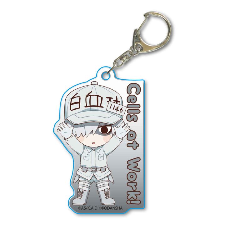 Cells at Work! Banzai Acrylic Key Chain White Blood Cell (Neutrophil)