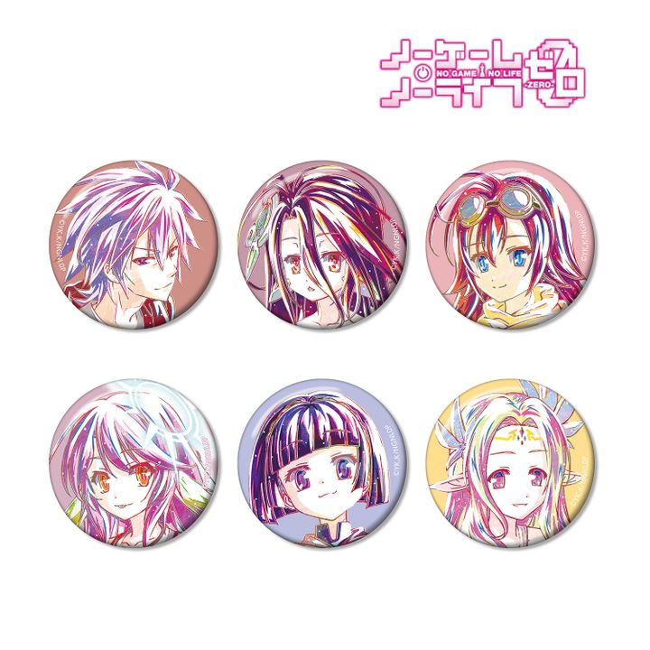 No Game No Life: Zero Trading Ani-Art Can Badge [SET OF 6]
