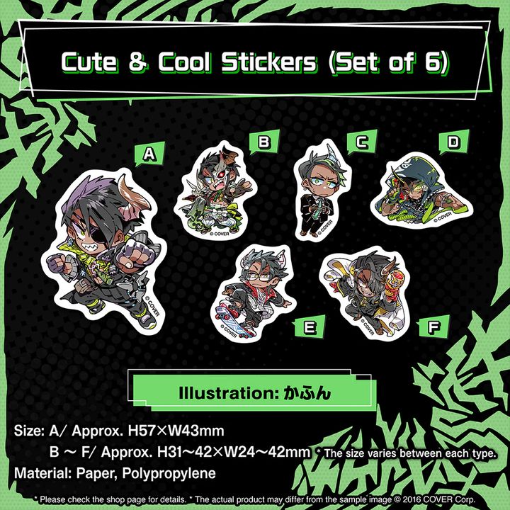 [Set of 6] Aragami Oga 4th Anniversary Celebration Cute & Cool Stickers ...
