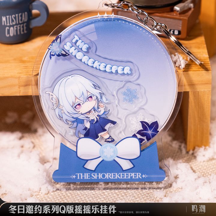 Shorekeeper Keychain Chibi Shorekeeper Winter Invitation Theme Acrylic Shaker Keychain ...