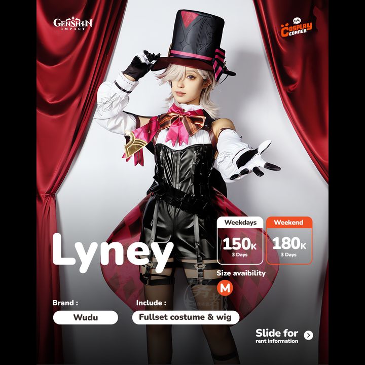[Sell] Fog City Lyney Cosplay Costume Set - Genshin Impact (Size M ...