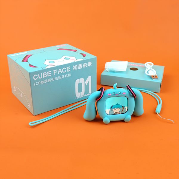 [REVIVE] Hatsune Miku CUBE FACE LCD Touchscreen TWS True Wireless ...