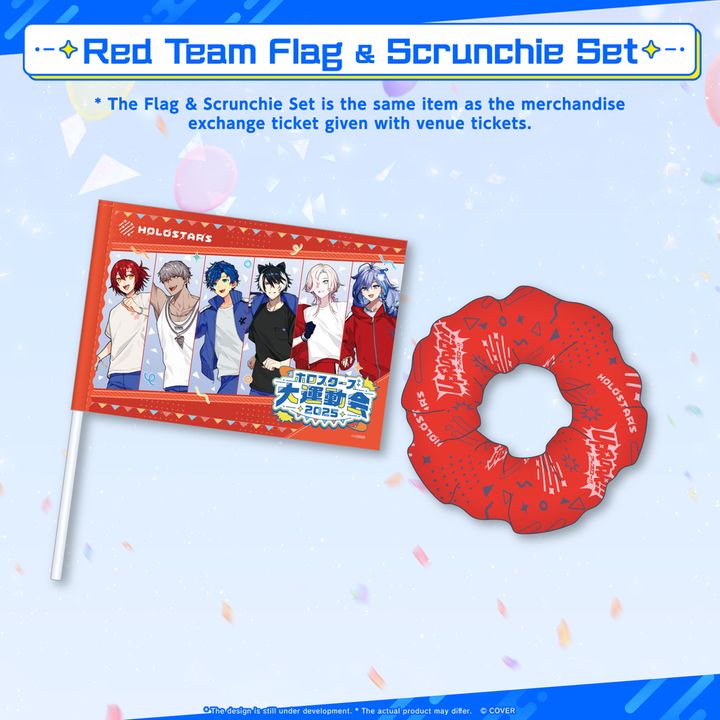 HOLOSTARS Big Field Day 2025 Red Team Flag & Scrunchie Set | Kyou Hobby ...