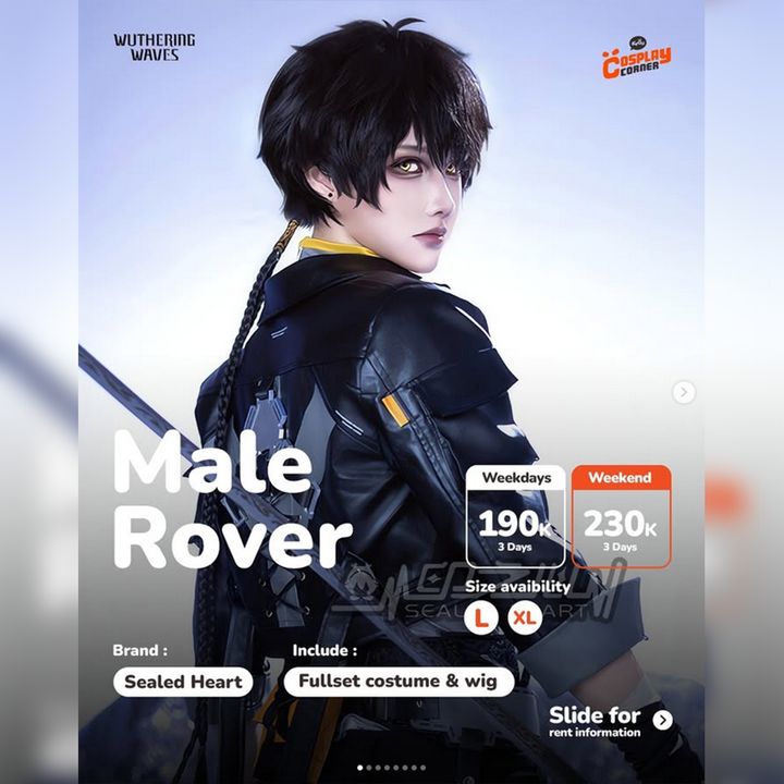 [RENT] Sealed Heart Male Rover Cosplay Costume Set - Wuthering Waves ...