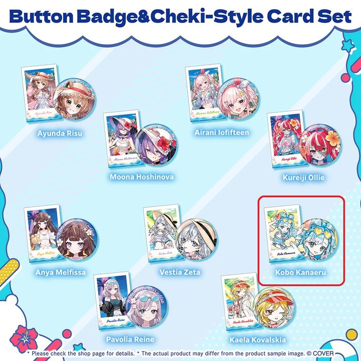 hololive Kobo Kanaeru holonatsu Paradise Merch Vol.2 Can Badge & Cheki ...