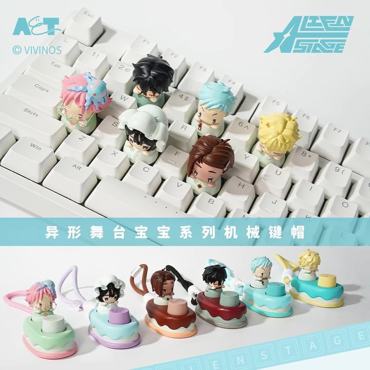 [Set of 6] ALIEN STAGE Baby Series Series Mechanical Keycaps Blind Box ...