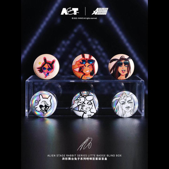 [Random] ALIEN STAGE Rabbit Series Little Badge / Baji Beans 6-Piece ...