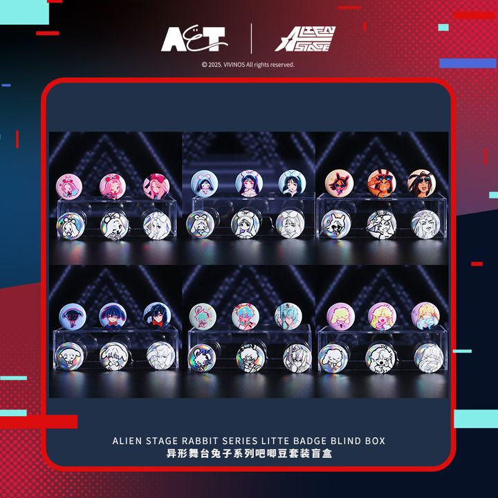 [Random] ALIEN STAGE Rabbit Series Little Badge / Baji Beans 6-Piece ...