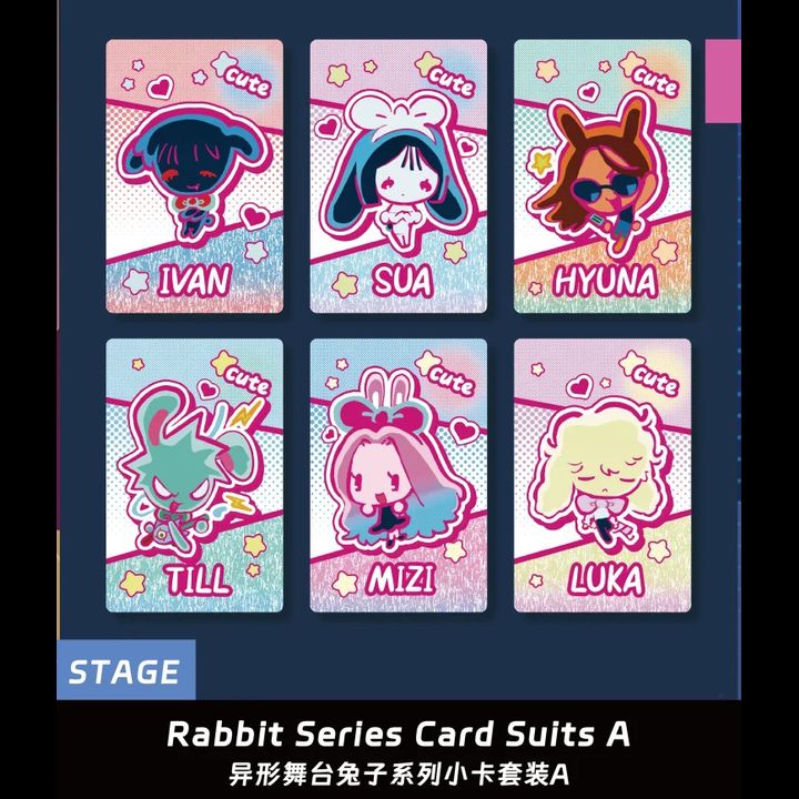 [Set of 6] ALIEN STAGE Rabbit Series Card Suits A - ALIEN STAGE | Kyou ...