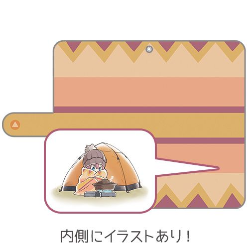 Yuru Camp Book Type Smartphone Case Nadeshiko / Blanket Pattern (L Size)