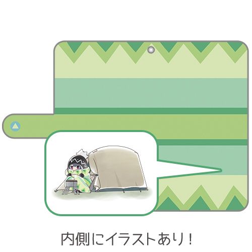 Yuru Camp Book Type Smartphone Case Rin / Blanket Pattern (L Size)