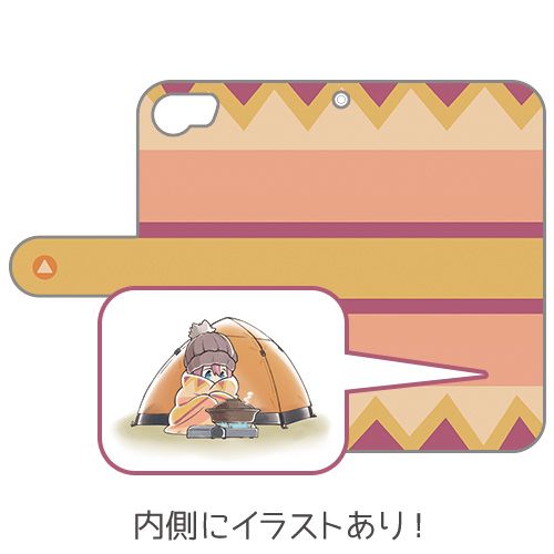Yuru Camp Book Type Smartphone Case for iPhone6/7/8 Nadeshiko / Blanket Pattern