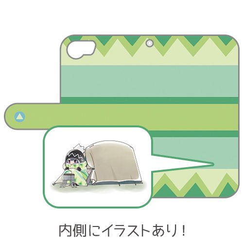 Yuru camp Book Type Smartphone Case for iPhone6/7/8 Rin / Blanket Pattern