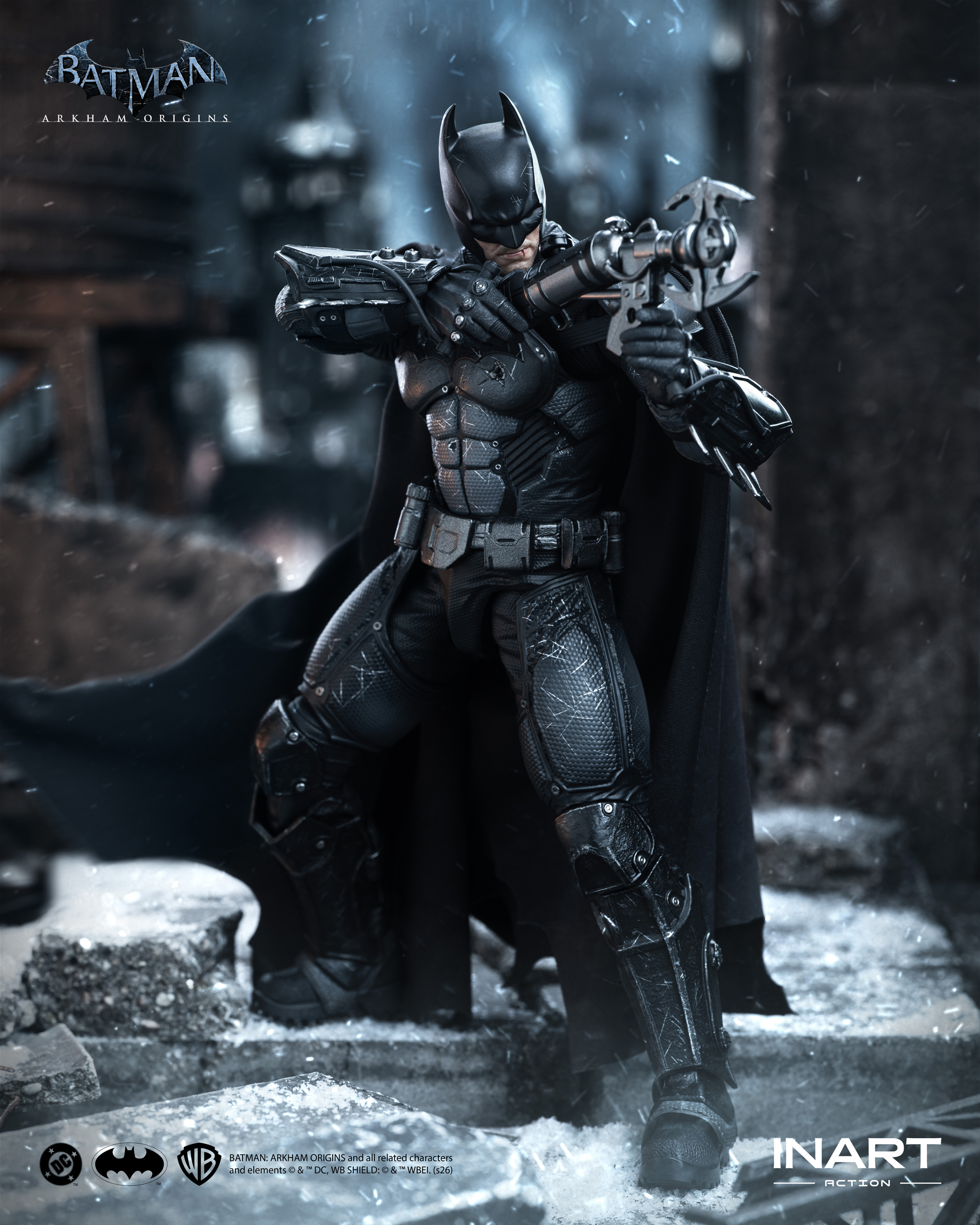 INART Action Figure 1/12 Batman - Battle Damaged Ver. Batman : Arkham ...